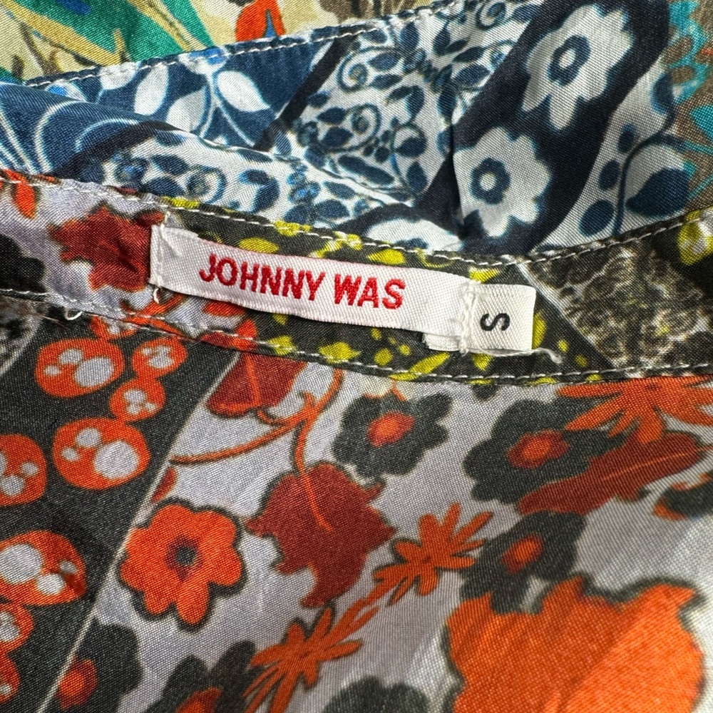 Johnny Was Boho Patchwork Blouse Whimsy Chic - image 3
